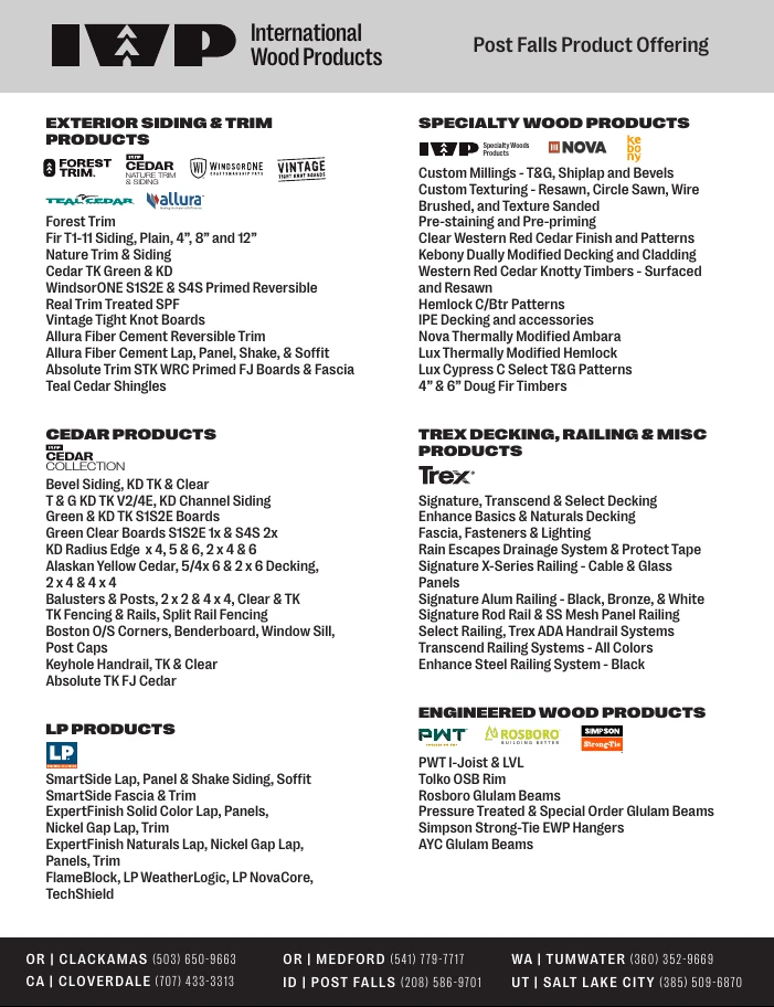 Line Card - Post Falls